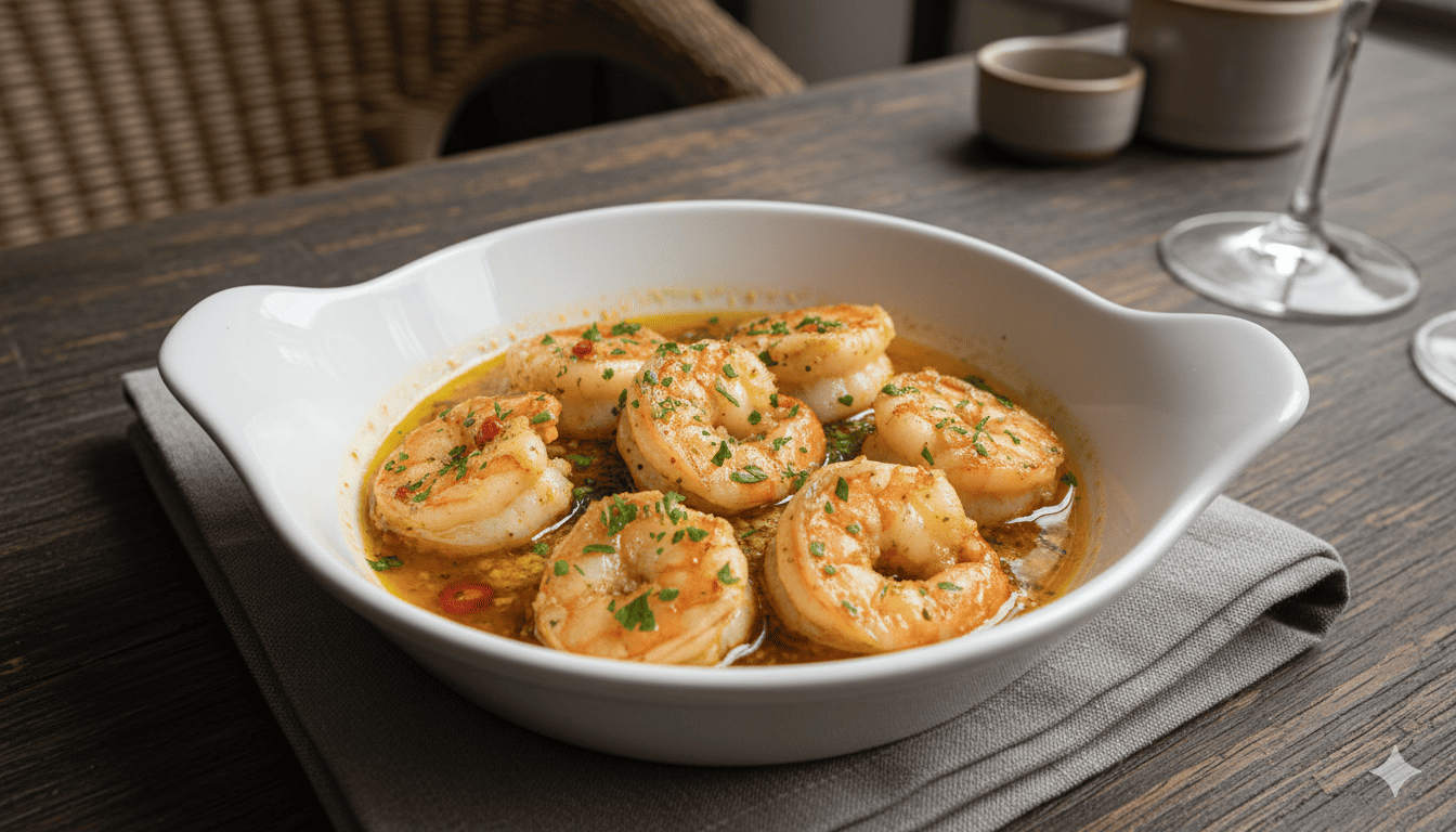 Garlic prawns