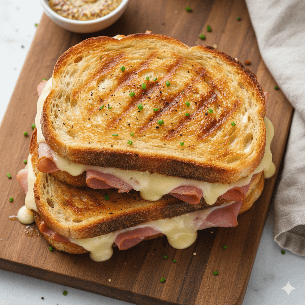 Ham and cheese toast